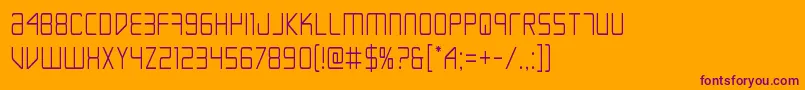 Шрифт Escapeartistcond – фиолетовые шрифты на оранжевом фоне