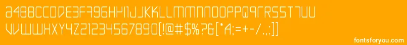 Escapeartistcond Font – White Fonts on Orange Background