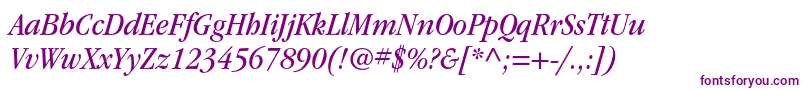 ItcgaramondstdBknarrowita Font – Purple Fonts on White Background