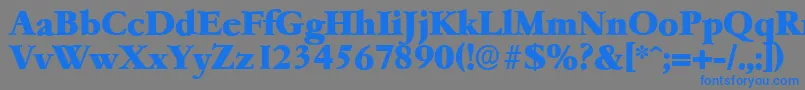 GarfeldserialHeavyBold Font – Blue Fonts on Gray Background