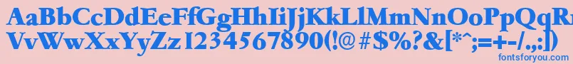 GarfeldserialHeavyBold Font – Blue Fonts on Pink Background