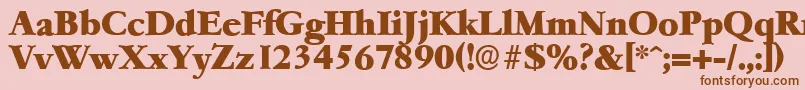 GarfeldserialHeavyBold Font – Brown Fonts on Pink Background