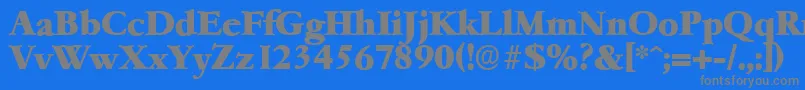 GarfeldserialHeavyBold Font – Gray Fonts on Blue Background