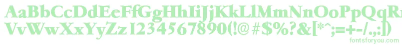 GarfeldserialHeavyBold Font – Green Fonts on White Background