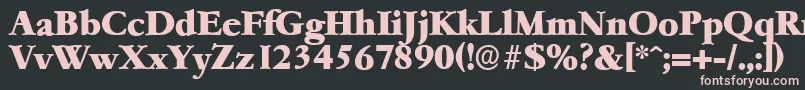 GarfeldserialHeavyBold Font – Pink Fonts on Black Background