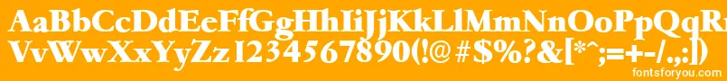 GarfeldserialHeavyBold Font – White Fonts on Orange Background