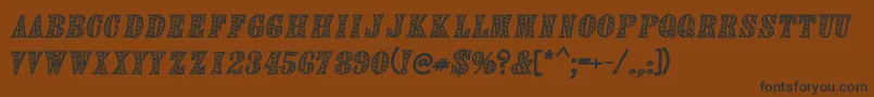 FdTextured2 Font – Black Fonts on Brown Background