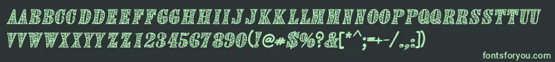 FdTextured2-Schriftart – Grüne Schriften auf schwarzem Hintergrund