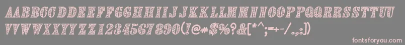 FdTextured2 Font – Pink Fonts on Gray Background