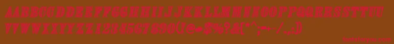 FdTextured2 Font – Red Fonts on Brown Background