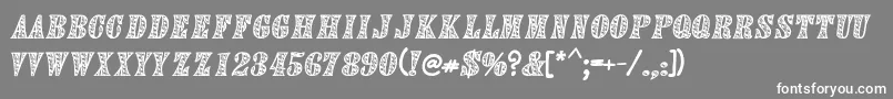 フォントFdTextured2 – 灰色の背景に白い文字