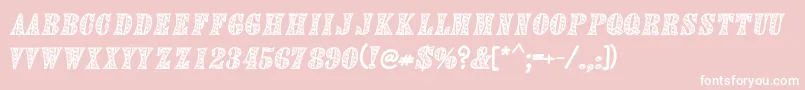 FdTextured2-Schriftart – Weiße Schriften auf rosa Hintergrund