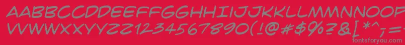 Crimfbrg Font – Gray Fonts on Red Background