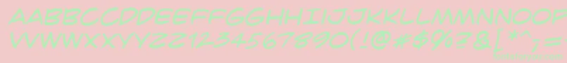 Crimfbrg Font – Green Fonts on Pink Background