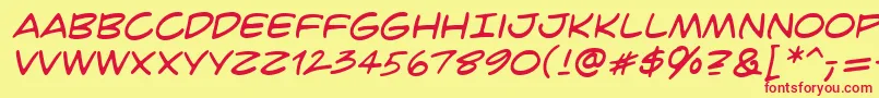 Crimfbrg Font – Red Fonts on Yellow Background