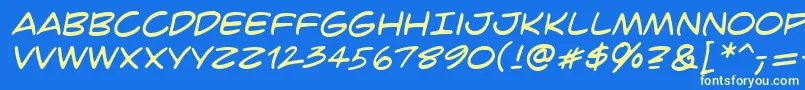 Crimfbrg Font – Yellow Fonts on Blue Background