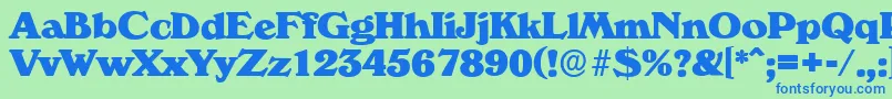 VeronaserialHeavyRegular Font – Blue Fonts on Green Background