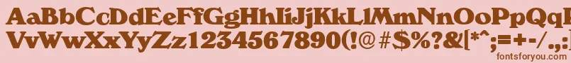 VeronaserialHeavyRegular Font – Brown Fonts on Pink Background