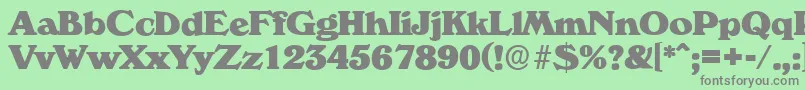 VeronaserialHeavyRegular Font – Gray Fonts on Green Background