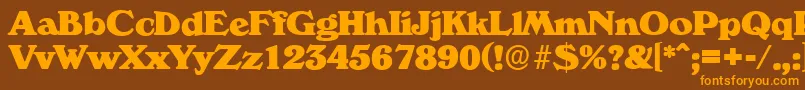 VeronaserialHeavyRegular Font – Orange Fonts on Brown Background