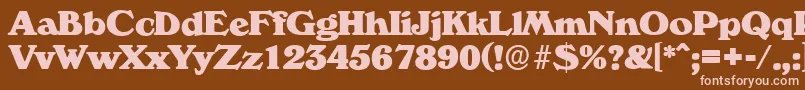 VeronaserialHeavyRegular Font – Pink Fonts on Brown Background