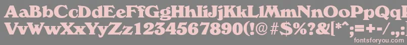 VeronaserialHeavyRegular Font – Pink Fonts on Gray Background