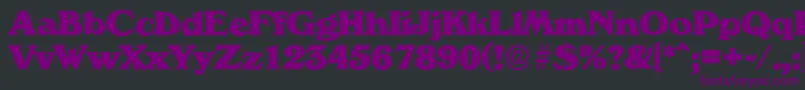 VeronaserialHeavyRegular Font – Purple Fonts on Black Background