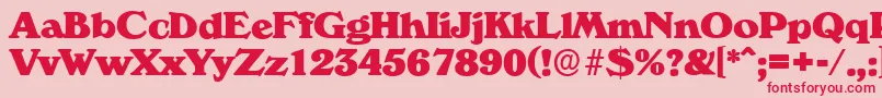 VeronaserialHeavyRegular Font – Red Fonts on Pink Background