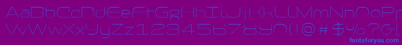 PfbaselineproExtrathin Font – Blue Fonts on Purple Background