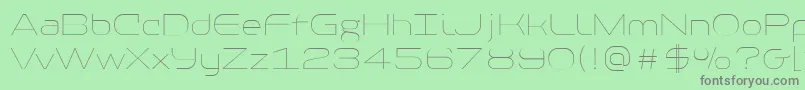 PfbaselineproExtrathin Font – Gray Fonts on Green Background