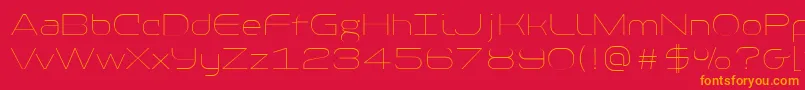 PfbaselineproExtrathin Font – Orange Fonts on Red Background