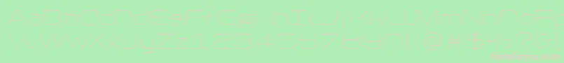 PfbaselineproExtrathin Font – Pink Fonts on Green Background