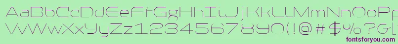 PfbaselineproExtrathin Font – Purple Fonts on Green Background