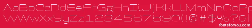 PfbaselineproExtrathin Font – White Fonts on Red Background