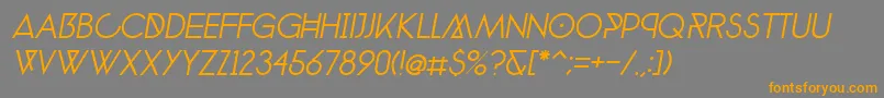 PhantomLightItalic40 Font – Orange Fonts on Gray Background
