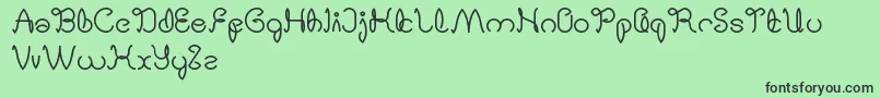DigitalHandmade Font – Black Fonts on Green Background