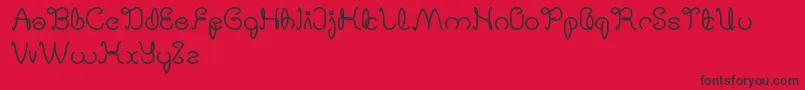 fuente DigitalHandmade – Fuentes Negras Sobre Fondo Rojo