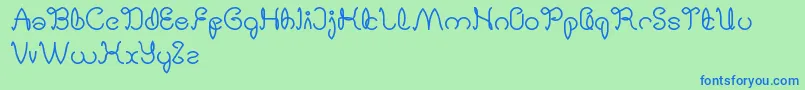 DigitalHandmade Font – Blue Fonts on Green Background