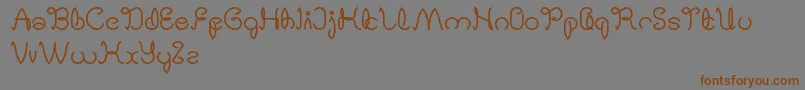 DigitalHandmade Font – Brown Fonts on Gray Background