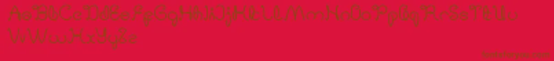 DigitalHandmade Font – Brown Fonts on Red Background