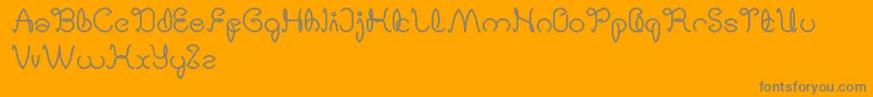 DigitalHandmade Font – Gray Fonts on Orange Background