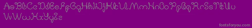 DigitalHandmade-fontti – harmaat kirjasimet violetilla taustalla