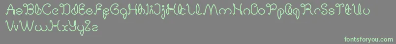 DigitalHandmade Font – Green Fonts on Gray Background