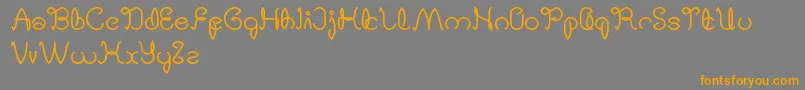 DigitalHandmade Font – Orange Fonts on Gray Background