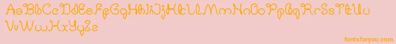 DigitalHandmade Font – Orange Fonts on Pink Background