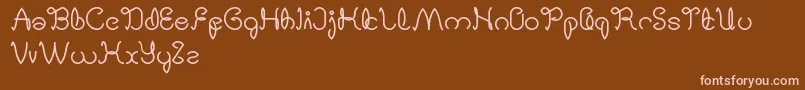 Czcionka DigitalHandmade – różowe czcionki na brązowym tle