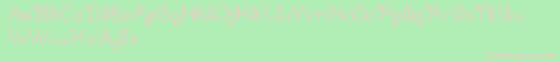 DigitalHandmade Font – Pink Fonts on Green Background