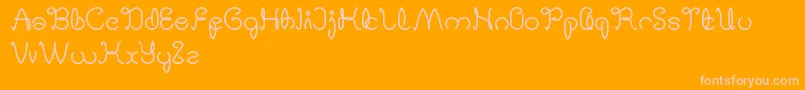 DigitalHandmade Font – Pink Fonts on Orange Background