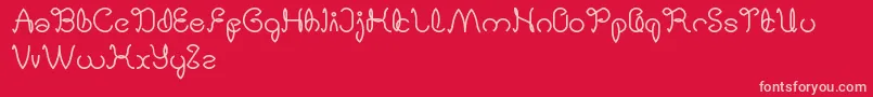 DigitalHandmade Font – Pink Fonts on Red Background