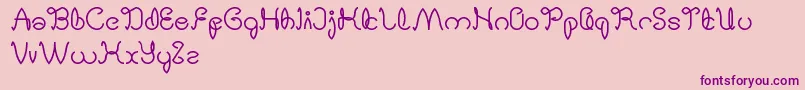 DigitalHandmade Font – Purple Fonts on Pink Background